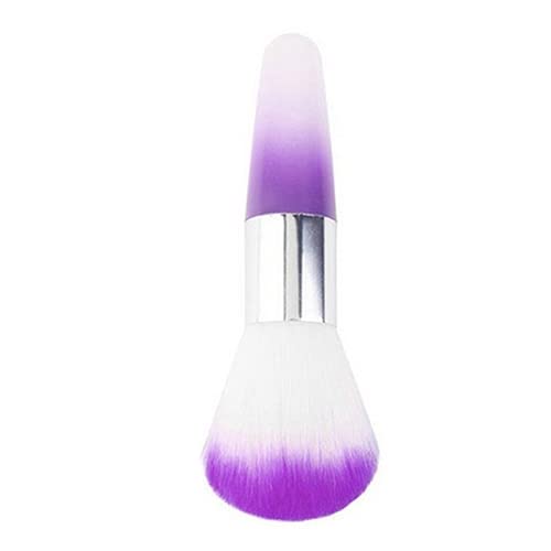 Worparsen 1 Pc Mujeres Nail Art Polvo Cepillo Limpiador de Polvo de Uñas Gel UV Polvo Cepillo Removedor de Polvo Brochas Rubor Púrpura