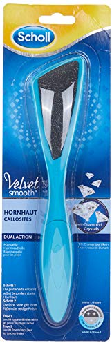 Scholl Velvet Smooth - Lima de callos resistente con partículas de diamante para pies suaves y flexibles, elimina eficazmente los callos (1 unidad)