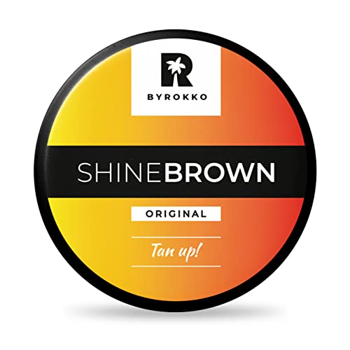 BYROKKO Shine Brown Premium Acelerador Bronceado (210 ml), Crema Bronceadora eficaz en Soláriums y Sol exterior, Consigue un Bronceado Natural con Ingredientes Naturales